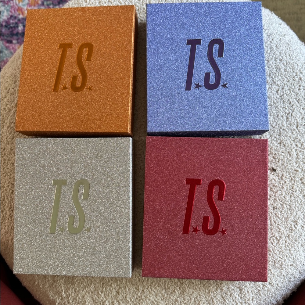 Taylor Swift Orange, Blue, Silver, Red Boxes